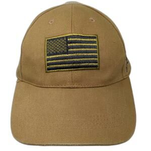 Voodoo Tactical Baseball Cap Brown One Size American Flag Patch Strapback Hat